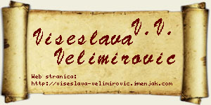 Višeslava Velimirović vizit kartica
